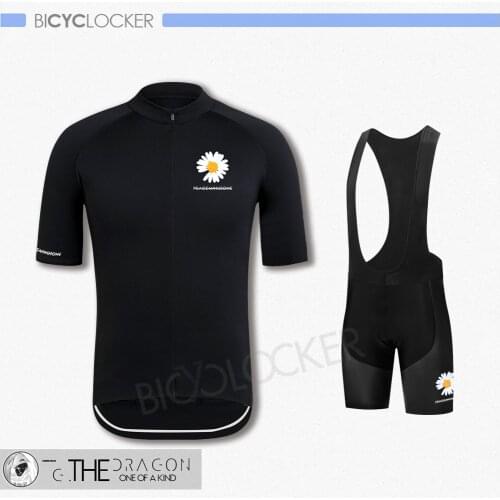Peaceminusone Cycling Clothing Man Jersey Set Summer Custom Uniform Korean Daisies Fashion Trendy Mallot Ciclismo Hombre Verano