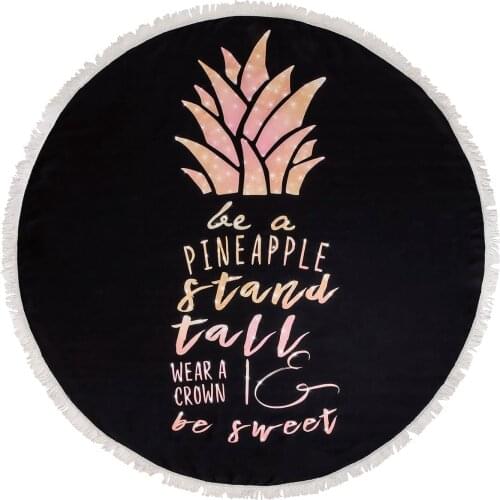Sea towel Round Beach Towel Mood pineapple