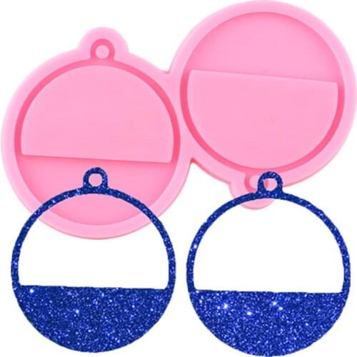 L/M/S Semicircular Shape Earrings Handmade DIY Epoxy Silicone Molds Fashion Pendant Jewelry Resin Craft Keychain Clay Moulds