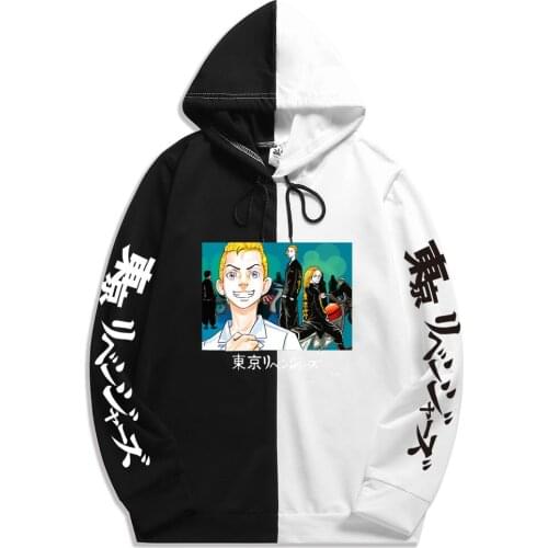 Hot Sale Summer Autumn Casual Anime Tokyo Revengers Men Sportswear Print Patchwork Thin Hoodie Sweatshirt Soft Daily Tops