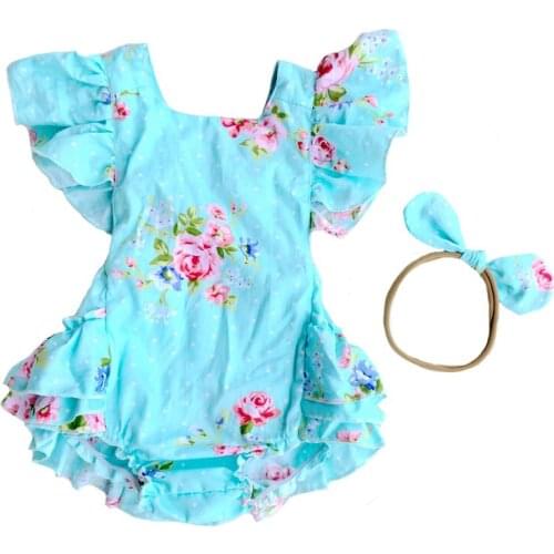 Cute cotton Infant floral Girls Fashion Toddler Jumpsuit,Kids new year Party Infant Clothing baby BUBBLE rompers