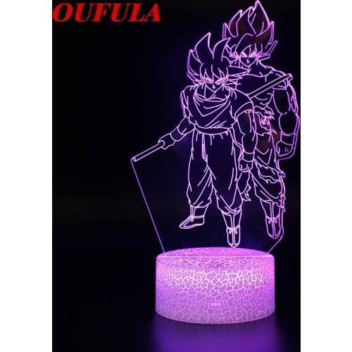 Night LED Lights Novelty 3D lamp Cute Toy Gift 7 Color Abstract Artist Graphics Cartoon Atmosphere Lamp For Children Kids Room
