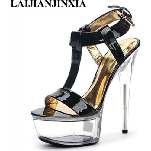 New the factory sells 15cm high heels, gold mirror crystal and sandals, and the of the instep Dance Shoes