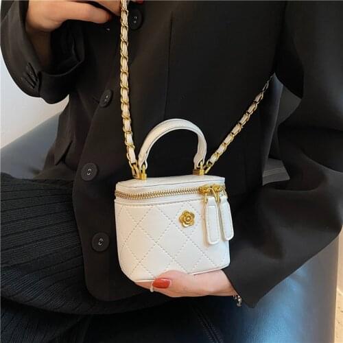 New Fashion Shoulder Bag Mini Square Bags Brand Luxury Chain Crossbody Bags Ladies Simple Versatile Handbag Trend Lingge Purse