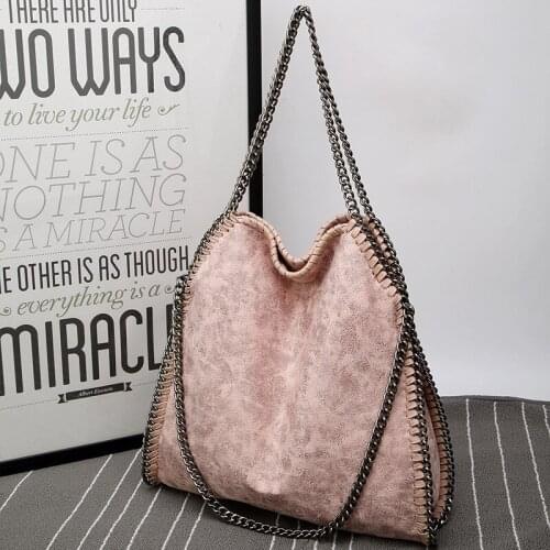 2021 New Frosted Material Handbag Chain Woven Foldable Lady Shoulder Bag Women Multi-funcation Bag Large Capacity Shopping Totes