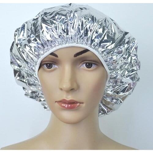 Disposable Elastic Shower Hat One-Off Hotel Bathing Cap Hair Salon Waterproof Clear Hat bathroom supplies Convenient soft