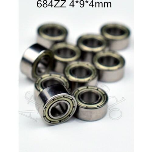 684zz 4*9*4mm 10pieces bearing Metal sealed free shipping ABEC-5 chrome steel miniature bearings hardware Transmission Parts