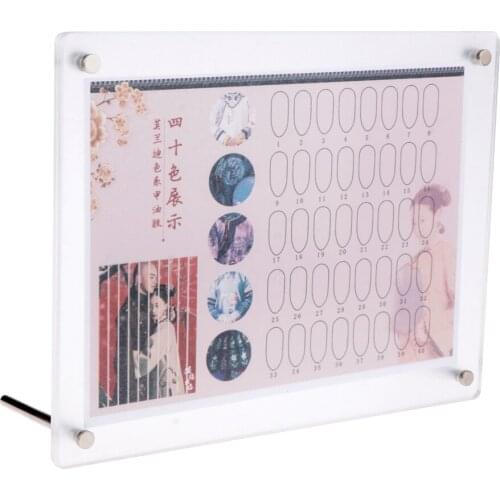 Pro 40 Color Nail Polish Display Chart Book Stand,Fashion Photo Frame Design