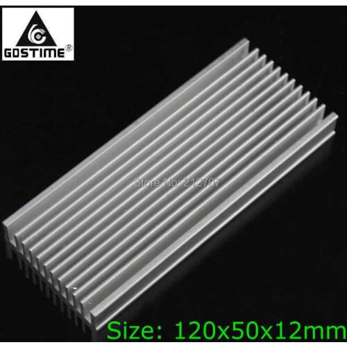 1PCS Gdstime 120x50x12mm Radiator Aluminum Heatsink Extruded Profile Heat Sink for Electronic Heat Dissipation