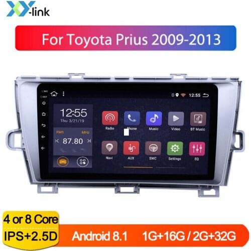 Android touch screen Car GPS Navigation Radio system for 2009-2013 Toyota Prius LHD multimedia player accessories Bluetooth 1din