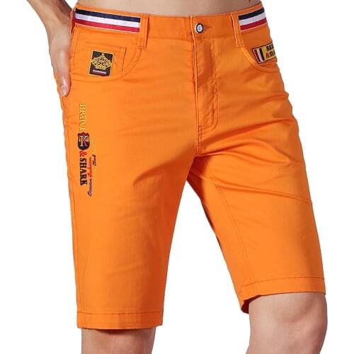 Bruce &Shark 2020 Summer Men Shorts Casual Male Hot Sale Military Cargo Shorts Knee Length Strech Thin Cotton Short CasuaPants