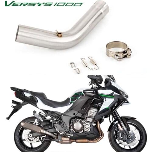 Slip On For Kawasaki Versys 1000 KLZ1000 2019 2020 Middle Link Tube Motorcycle Escape Exhaust Pipe Modified 51mm interface