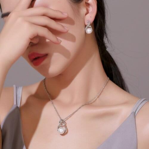 New Morocco Wedding Jewelry Set Simulation Pearl Drop Earring For Wome Geometry Pendant Necklace Arab Hollow Metal Gift