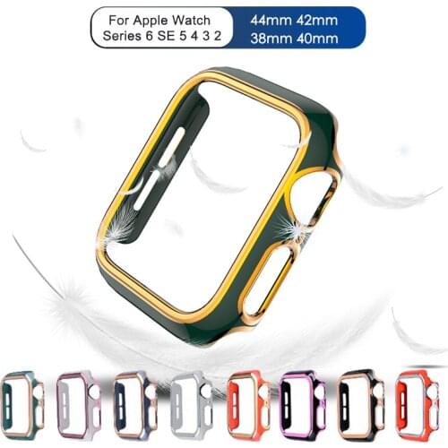 Slim Cover Compatible Apple Watch Case 44mm 40mm IWatch 6 Bumper 42mm 38mm for Apple Watch Series 4 3 5 SE 6 Protection Shell