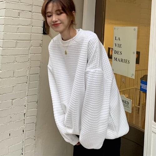 Streetwear 3D Plaid Hoodie Women Pullover Sweatshirts Female 2021 Autumn Winter Thick Loose Oversized Hoodies Sudaderas Mujer