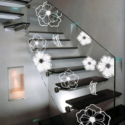 Flower Wall Sticker Vinyl Sticker DIY Flower Bathroom Wall stickers Toilet Living Room Art Wall Decal Sticker For Kids Room