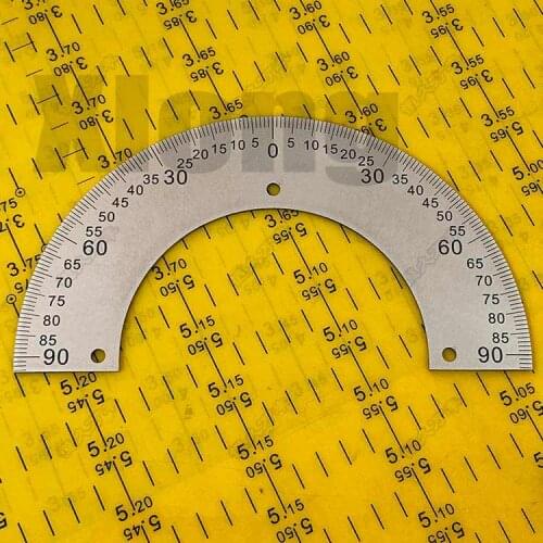 Outer Diameter: 200 mm Semi-Circular Dial Stainless Steel Protractor Industrial Equipment 200 # 120 # 2