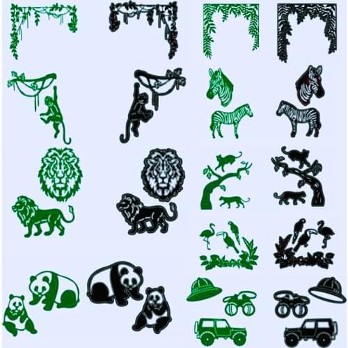 Jungle Animals DIY Cutting Dies Card Album Making Scrapbooking Template Decor Crafts Stencil Embossing New 2019