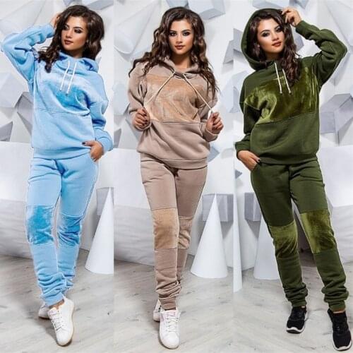 Women Tracksuits Wives 2021 Spring Casual Plus Size Loose Long Sleeve Sports Hoodies Pants Two Piece Set Womens Costumes 3XL
