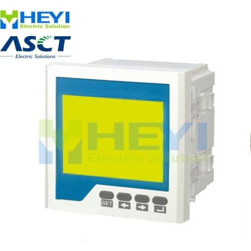 LCD Single phase ampere voltage frequency combined meter 96*96 mm panel meter mini digital meters