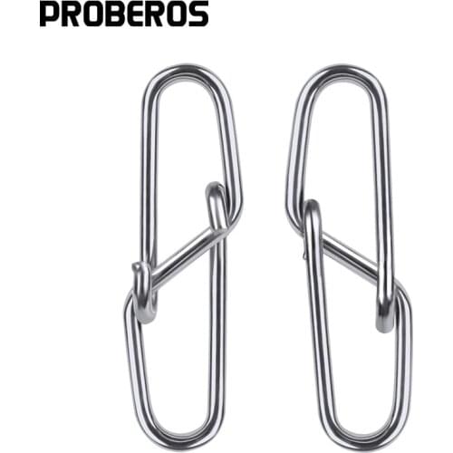 100pcs Diamond Snap Fishing Barrel Swivel Safety Snap 12mm-28.5mm Swivel Snap 0#-6# Fishing Swivels Pesca Peche