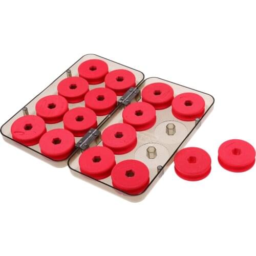 16pcs EVA Fishing Main Line Bobbin Spools EVA Foam Reels Bobbin Spool w/Free Plactic Box