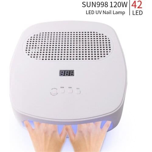 2 In 1 UV Led Lamp Vacuum Cleaner Manicure Nail Dust Vacuum 120W Nail Dryer Gel Lamp Nail Dust Collect Vacuum Nail Dryer Machine