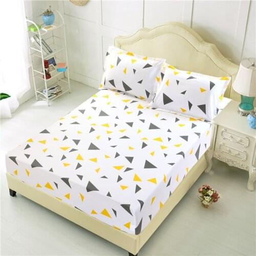 501 Piece 100% Polyester Fitted Sheet For Children Adults Colorful Geometric Fitted Bed Sheets (No Pillowcase) XF339-15