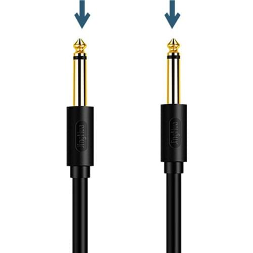 6.5mm Jack Guitar Cable 6.5mm to 6.5mm Male to Male Audio Cable 1.5m for Guitar Mixer Amplifier Bass 6.35mm Cable