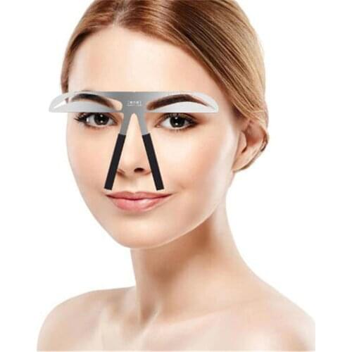 Eyebrow Shaper Makeup Aid Balance Stencil Measure Makeup Tattoo Ruler Template Hot New Make Up New Fashion Thrush Tools