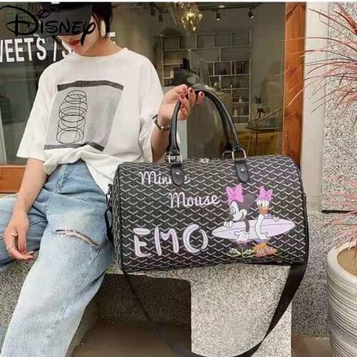 Disney Mickey Ladies Leisure Bag Large-capacity Handbag Fitness Bag Business Travel Luggage Bag Wear-resistant Trolley Bag