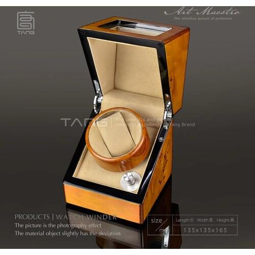 Tang Wood Watch Winders With Decorative Pattern Fashion Mechanical Self Watch Winder New Watch Storage Case W0112