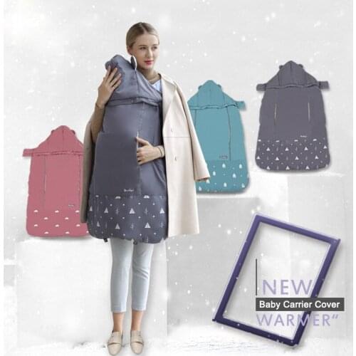 Baby Carrier Cloak Warm Cape Stroller Pram Cover Wind Proof with Velvet Lining Blanket Outdoor Necessary Autumn Winter B121