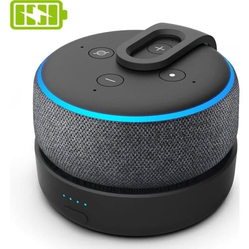 GGMM D3 Battery Base for Amazon Echo Dot 3rd Gen Alexa Speaker Holder Mount Charger For Echo Dot 3 Alexa With 8 Hours Playing