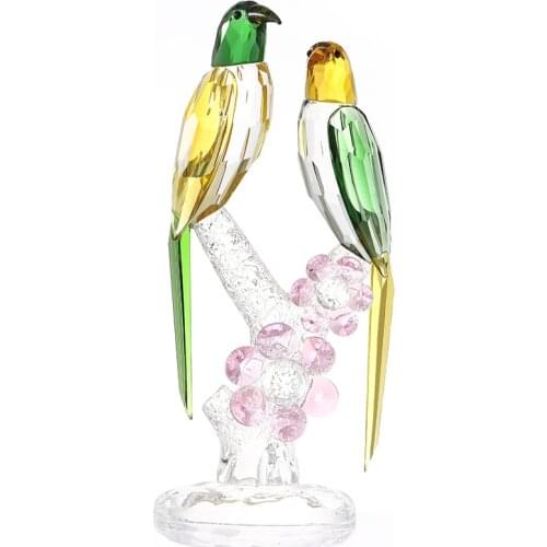 Crystal bird ornaments magpie wedding items moved to the living room wine cabinet decorations small home jewelry crafts ornament