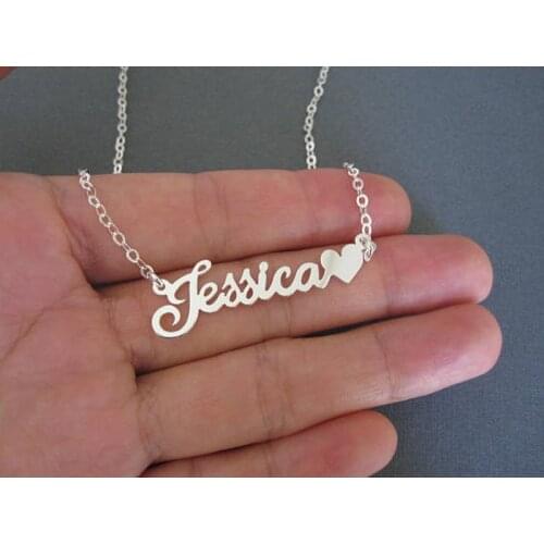 Stainless Steel Personalized Name Plate Jewelry Customized Design Family Jewelry Gift Letters with Names Necklace FOR Kids, Wife