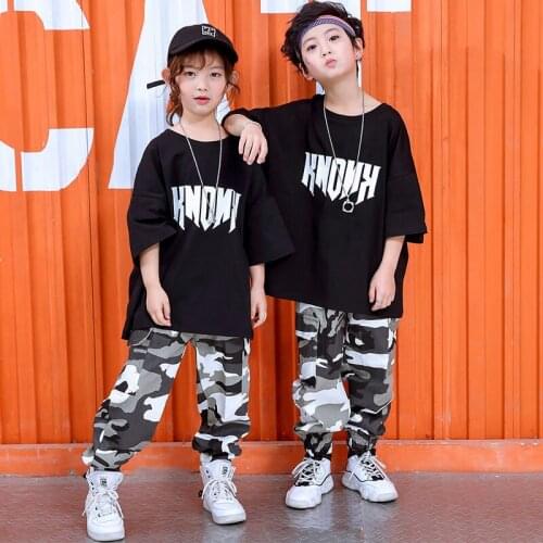 2021 Fashion Childrens Hip Hop Clothing Set For Teenage Girls Cotton Sports Suits Street Wear Crop Tops And Pants Dance Clothes