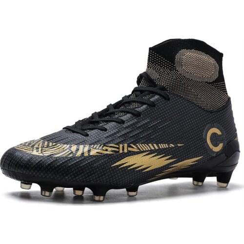 Men Shoes New High Soccer Top Training Ankle Ag/tf Sole Outdoor Cleats Sport Shoes Spike Women Football Turf Boots Mens