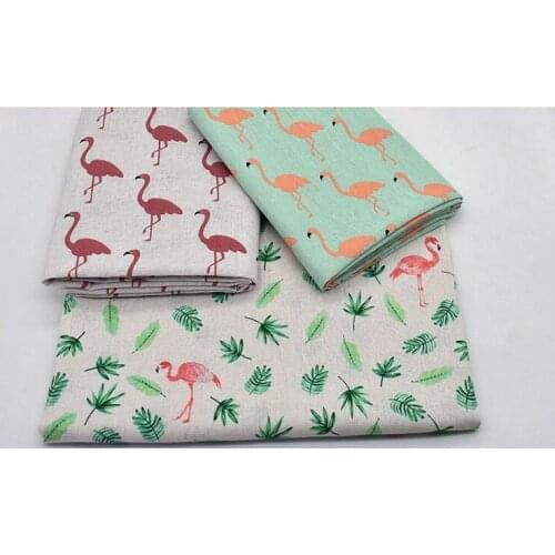Mylb 3Color 100% Flamingo Linen Fabric 150CM*100CM Sewing Tilda Doll Cloth DIY Quilting Patchwork Tissue Textile Felt