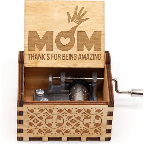 New handcranked music box, you are my sun theme song "Love Dad, Love Mom, Love Daughter, Love Wife" Christmas Gift Birthday Gif