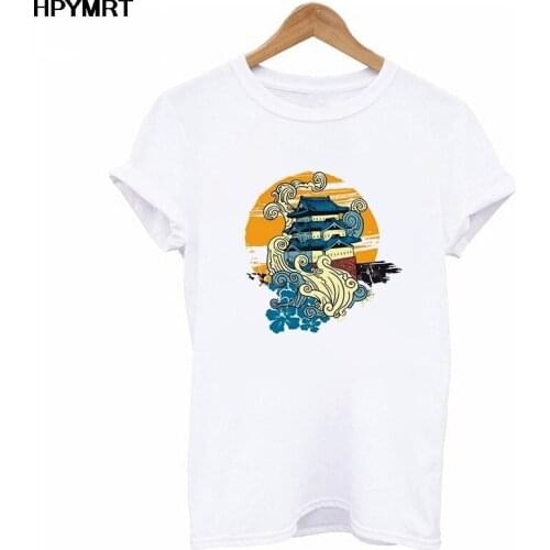 2021 New Summer Japan style palace Print T Shirt Female Short Sleeve O-Neck Fashion Harajuku Tee Tops For Women Clothing T-shirt
