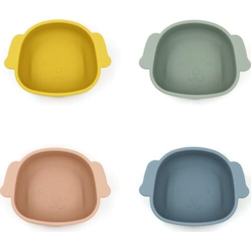 New Arrival Dog Shape 100% Food Grade Personalized Dining Appliance For Children Silicone Bowl For Camping