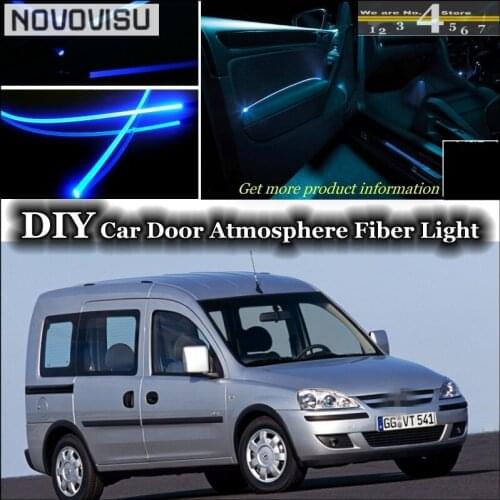 NOVOVISU For Opel Combo D Ram interior Ambient Light Tuning Atmosphere Fiber Optic Band Lights Inside Door Panel illumination