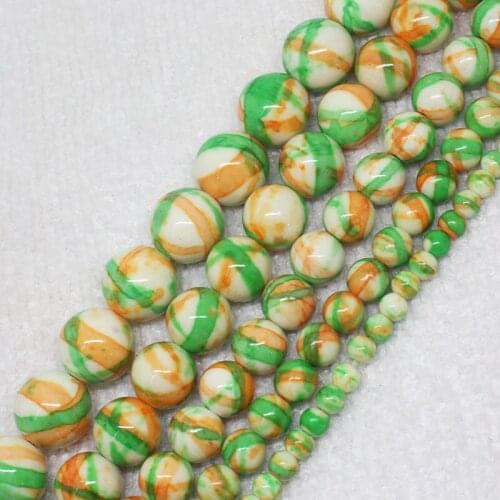 Wholesale 4-12mm Multi-Color Stripe Jaspers Round loose beads 15" bjs1, For Jewelry making, can mixed wholesale