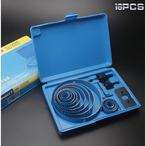 BERENT 16pcs/set Woolly Woodworking Hole Saw Carpentry Openings Tool Pistol Drill on Gypsum Board Pvc Drilling hole