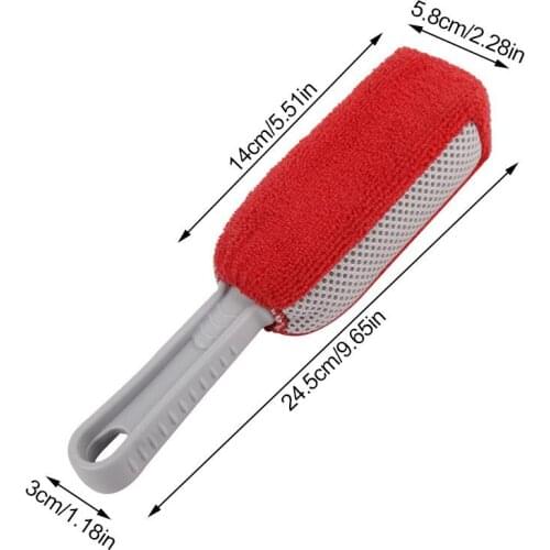 Auto Car Wheel Hub Cleaning Brush Flexible Long Handle Premium Wool Car Rim Brushes Soft Fiber Car Tire Cleaning Brush Discount