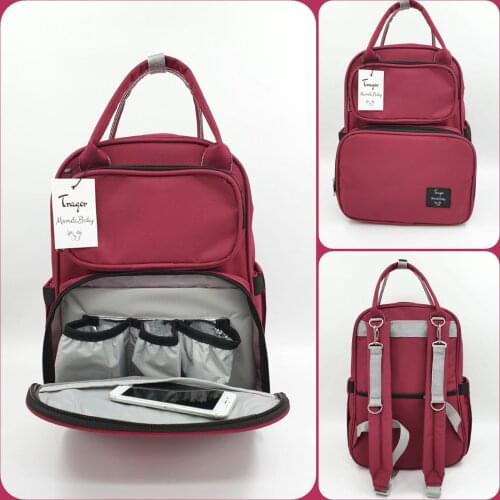 Waterproof Baby Care Bag With Thermal Compartment Mother Baby Care Backpack