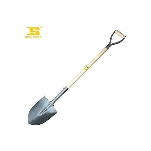 BOSI Garden Tools Convenient 49"/1230mm Steel Sprayed Round Point Shovel