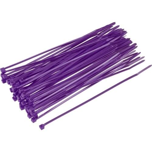 Uxcell 80pcs Cable Zip Ties 6 Inch x 0.1 Inch Self-Locking Nylon Tie Wraps Purple