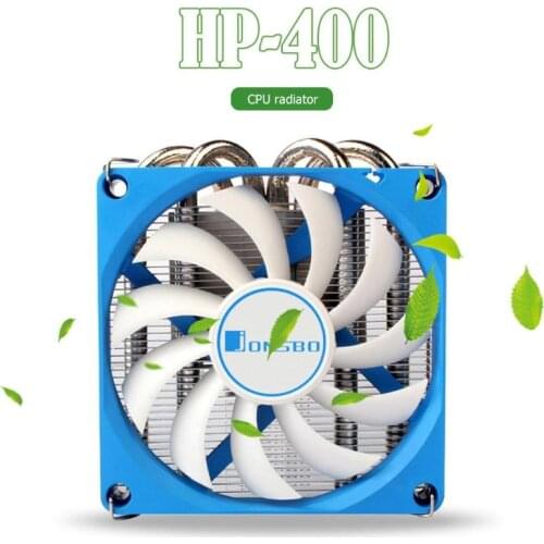 Jonsbo HP-400 CPU Cooling Fan 4 Heat Pipes Radiator for HTPC Case All-In-One Computer Ultra-Thin CPU Cooler